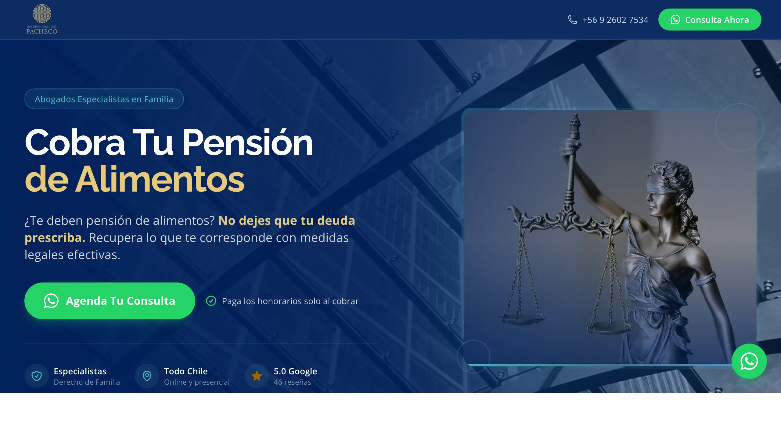 Screenshot de Cobro Pensión · Pacheco