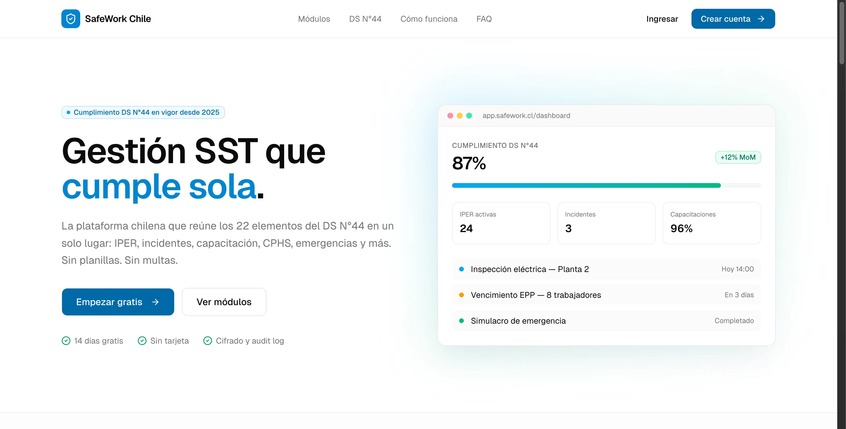 Screenshot de SafeWork